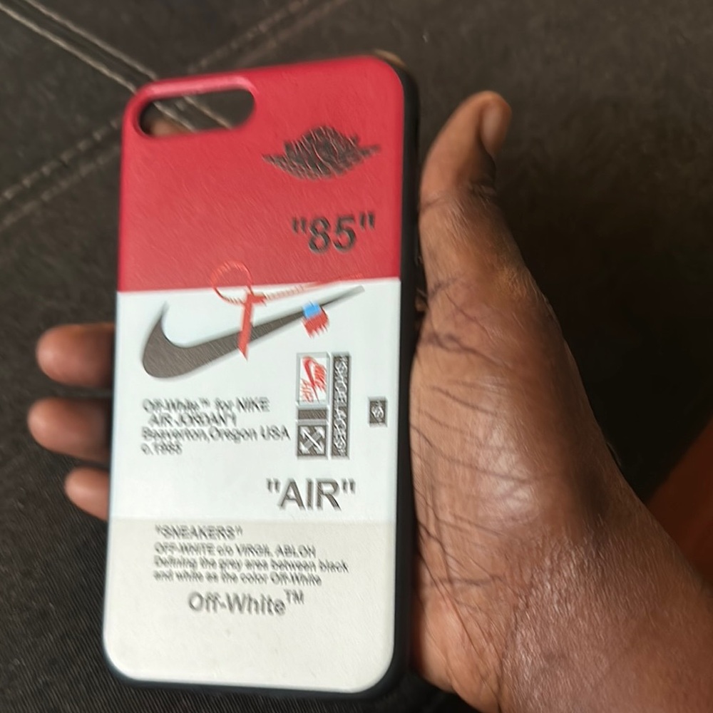 Off-White Red and White Case for Cell Phones